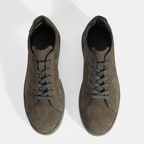 Erkek Gri Bağcıklı Nubuk Deri Günlük Ayakkabı