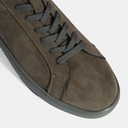 Erkek Gri Bağcıklı Nubuk Deri Günlük Ayakkabı