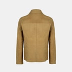 Erkek Hardal Gömlek Yaka Nubuk Ceket