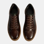 Erkek Kahve Bağcıklı Deri Günlük Ayakkabı