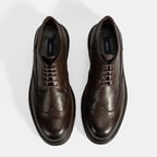 Erkek Kahve Bağcıklı Deri Günlük Ayakkabı