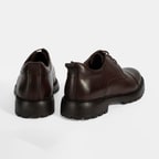 Erkek Kahve Bağcıklı Deri Günlük Ayakkabı