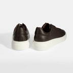 Erkek Kahve Bağcıklı Deri Günlük Ayakkabı