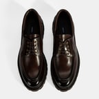 Erkek Kahve Bağcıklı Deri Günlük Ayakkabı