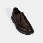 Erkek Kahve Bağcıklı Deri Klasik Ayakkabı