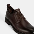 Erkek Kahve Bağcıklı Deri Klasik Ayakkabı