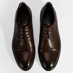 Erkek Kahve Bağcıklı Deri Klasik Ayakkabı