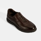 Erkek Kahve Bağcıklı Günlük Deri Ayakkabı