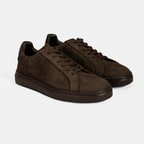 Erkek Kahve Bağcıklı Günlük Nubuk Deri Ayakkabı