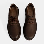 Erkek Kahve Bağcıklı Günlük Nubuk Deri Ayakkabı