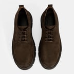 Erkek Kahve Bağcıklı Nubuk Deri Ayakkabı