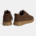 Erkek Kahve Bağcıklı Nubuk Deri Günlük Ayakkabı