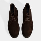 Erkek Kahve Bağcıklı Süet Bot