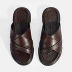 Erkek Kahve Deri Terlik