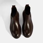 Erkek Kahve Lastikli Deri Bot