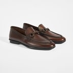 Erkek Kahve Slip-On Deri Loafer