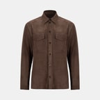 Erkek Kahve Süet Gömlek