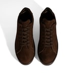 Erkek Koyu Kahve Bağcıklı Günlük Nubuk Deri Ayakkabı