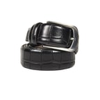 Erkek Kroko Baskılı Deri Kemer