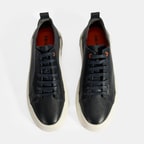 Erkek Lacivert Bağcıklı Deri Günlük Ayakkabı