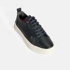 Erkek Lacivert Bağcıklı Deri Günlük Ayakkabı