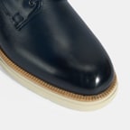 Erkek Lacivert Bağcıklı Deri Günlük Ayakkabı