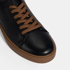 Erkek Lacivert Bağcıklı Deri Günlük Ayakkabı