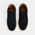 Erkek Lacivert Bağcıklı Süet Spor Ayakkabı