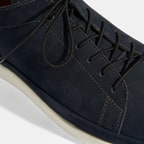 Erkek Lacivert Deri Bağcıklı Günlük Ayakkabı