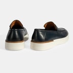 Erkek Lacivert Deri Loafer