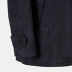 Erkek Lacivert Gömlek Yaka Süet Ceket