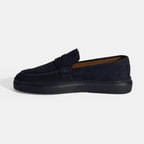 Erkek Lacivert Slip-On Nubuk Deri Loafer