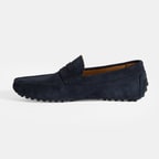 Erkek Lacivert Slip-On Süet Loafer