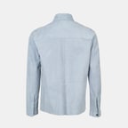 Erkek Mavi Süet Gömlek