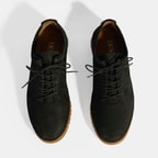 Erkek Siyah Bağcıklı Deri Ayakkabı