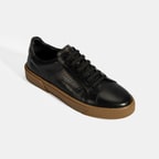 Erkek Siyah Bağcıklı Deri Günlük Ayakkabı