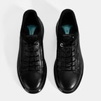 Erkek Siyah Bağcıklı Deri Günlük Ayakkabı