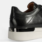 Erkek Siyah Bağcıklı Deri Günlük Ayakkabı