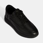 Erkek Siyah Bağcıklı Deri Günlük Ayakkabı