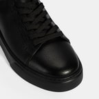 Erkek Siyah Bağcıklı Deri Günlük Ayakkabı