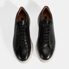 Erkek Siyah Bağcıklı Deri Günlük Ayakkabı