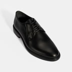 Erkek Siyah Bağcıklı Deri Klasik Ayakkabı