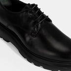 Erkek Siyah Bağcıklı Deri Klasik Ayakkabı