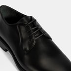 Erkek Siyah Bağcıklı Deri Klasik Ayakkabı