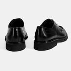 Erkek Siyah Bağcıklı Deri Klasik Ayakkabı