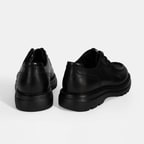 Erkek Siyah Bağcıklı Deri Klasik Ayakkabı