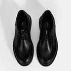 Erkek Siyah Bağcıklı Deri Klasik Ayakkabı