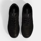 Erkek Siyah Bağcıklı Deri Spor Ayakkabı