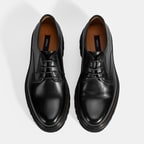 Erkek Siyah Bağcıklı Günlük Deri Ayakkabı