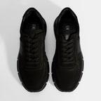 Erkek Siyah Bağcıklı Nubuk Deri Spor Ayakkabı